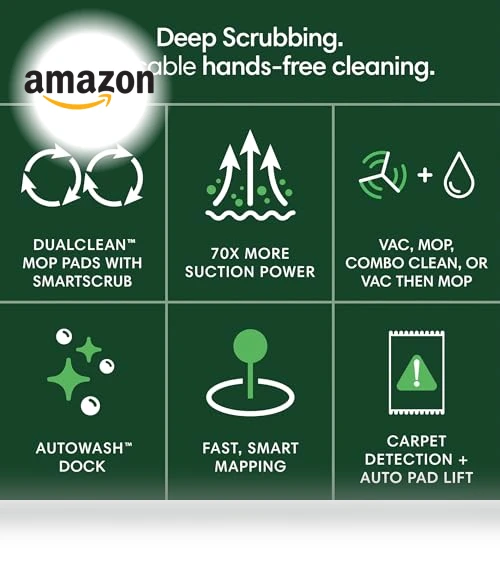 Combo Robot Vacuum & Mop with AutoWash Dock — Smart Cleaning Robots, iRobot