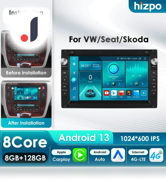 Intelligent Screen 8-core DSP Car Multimedia Player — Stereo Receivers, Hizpo