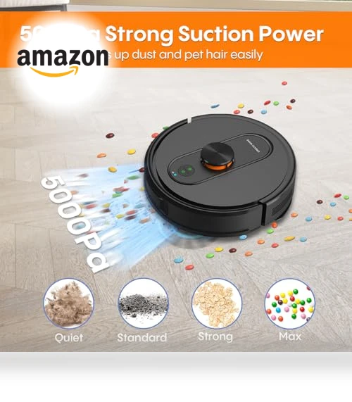 Robot Vacuum and Mop with Self-Emptying — Smart Cleaning Robots, eitton