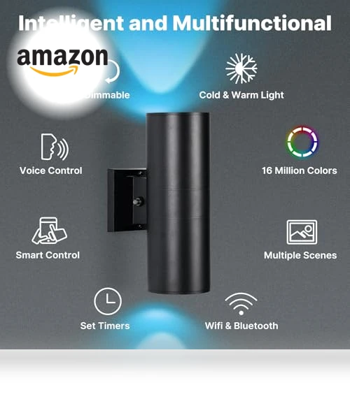 Smart Outdoor Wall Light — Garden Illumination, futxnziey