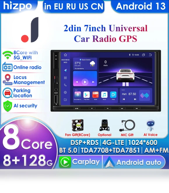 Universal 7-inch Car Multimedia Video Player — Navigation & GPS Accessories, Hizpo