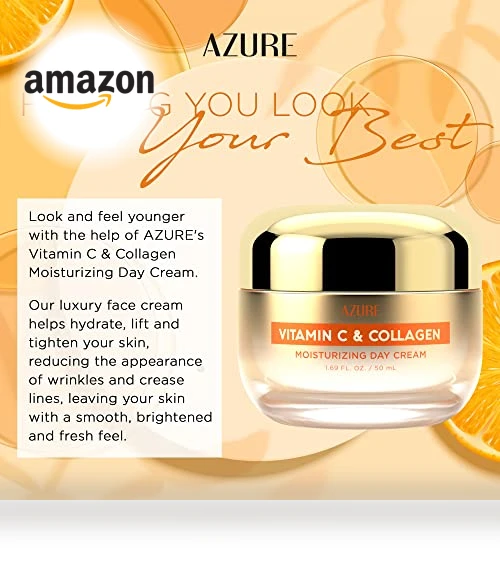 Vitamin C & Collagen Face Moisturizer — Facial Hydration, Azure Cosmetics