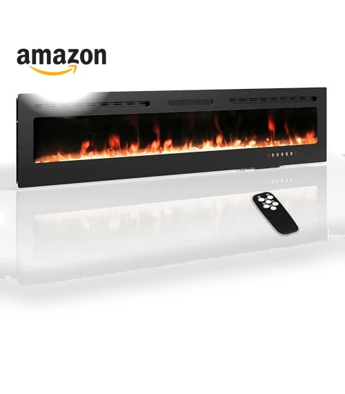 Electric Fireplace Wall Mounted & Recessed — Heaters, HOMTHING