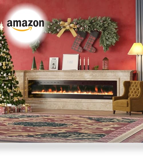 Electric Fireplace Wall Mounted & Recessed — Heaters, HOMTHING