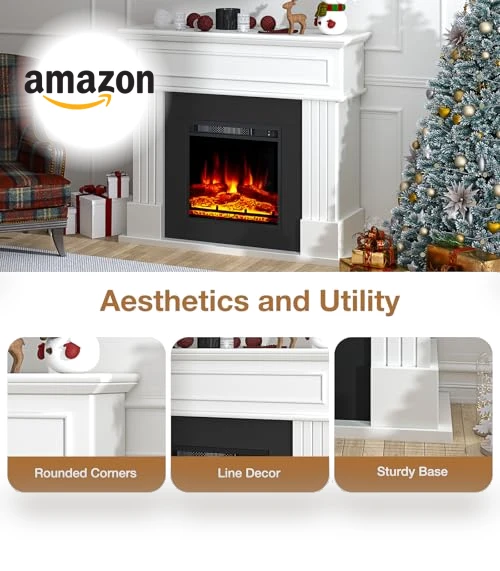 Electric Fireplace with Mantel — Electric Heating Solutions, oneinmil