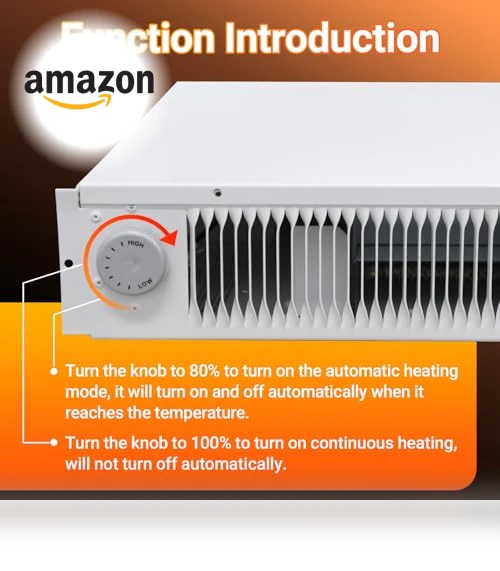 Kickspace Heater with Thermostat — Portable Heating Solutions, Leafinnerin
