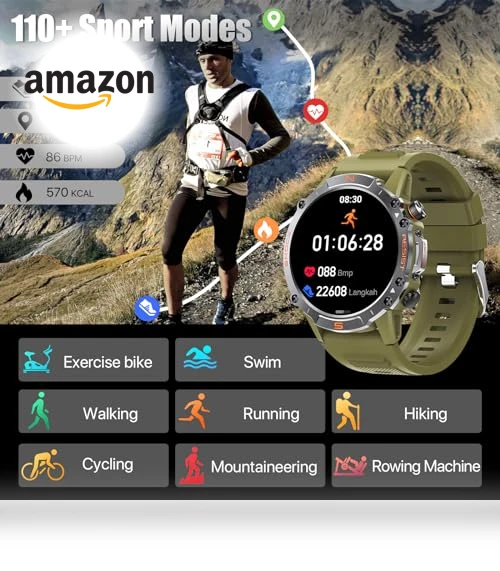 Military Rugged Smart Watch — Smartwatches, WalkerFit