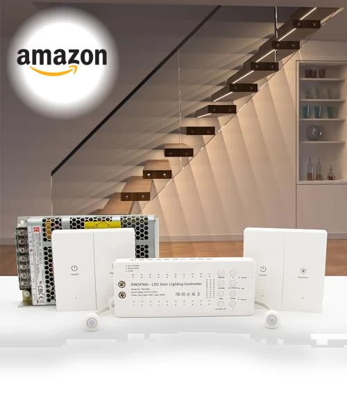 Motion Sensor LED Stair Lighting Kit — Step Lights, RWOFNIA