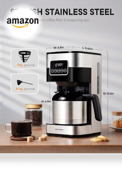 Programmable Coffee Maker with Thermal Carafe — Coffee Makers, SHARDOR