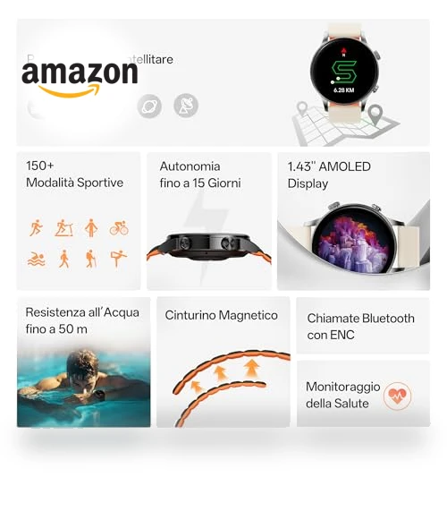 Smartwatch with Magnetic Strap — Smartwatches, Black Shark