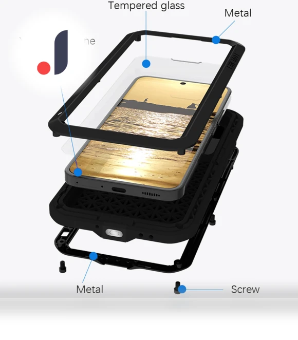Anti-drop Phone Case with Tempered Glass Film — Phone Accessories, LOVE MEI