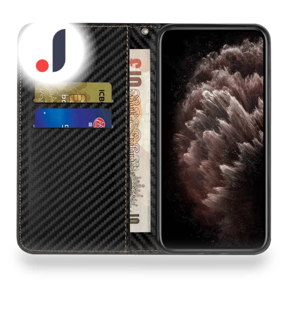Carbon Fiber Texture PU Leather Case — Phone Accessories, Smartwatch 2025