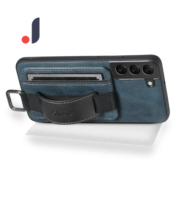 Card Holder Leather Coated Phone Cover with Hand Strap Kickstand — Sleeves, Smartwatch 2025