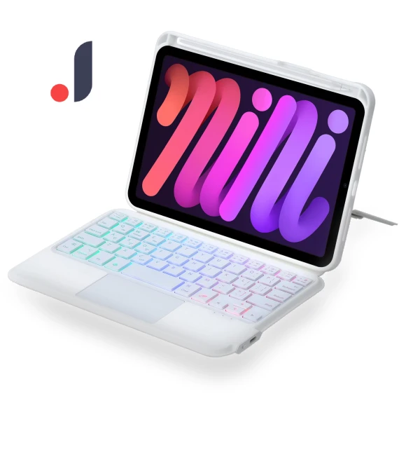 Leather Case Detachable Backlit Bluetooth-Compatible Keyboard with Floating Stand — Keyboard Cases, Smartwatch 2025