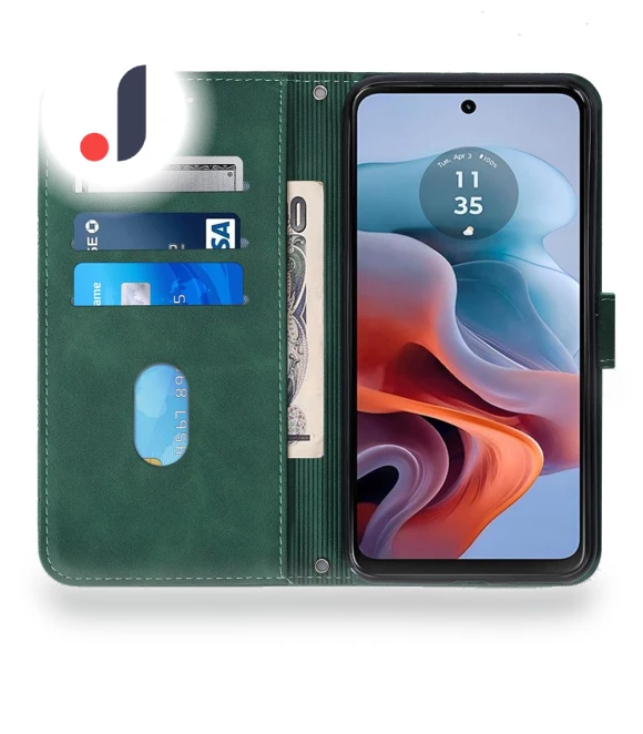 Leather Case with Hand Strap Wallet Stand — Phone Accessories, Smartwatch 2025