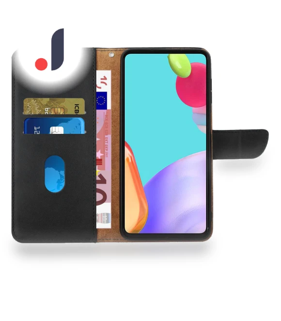 Nappa Texture Genuine Leather Drop-proof Phone Case Stand Wallet Folio Flip Cover — Flip Cases, Smartwatch 2025