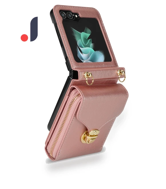 PU Leather Coated Phone Case with Zipper Pocket and Shoulder Strap — Flip Cases, Smartwatch 2025