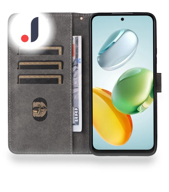 RFID Blocking Phone Leather Cover with Hand Strap — Screen Protectors, Samrtwatch Bands Straps
