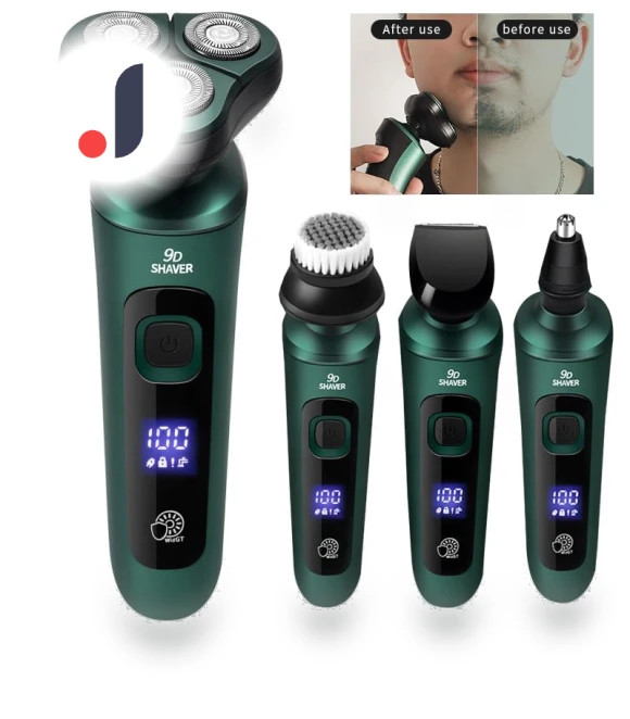 Smart Electric Shaver 4-in-1 — Nose & Ear Trimmers, AVE