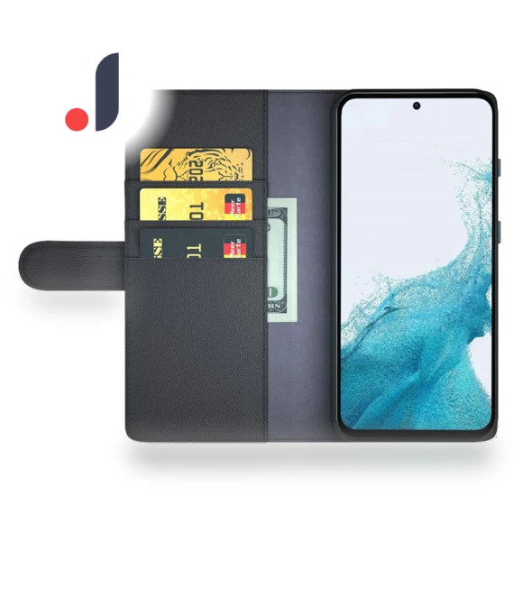Split Leather Phone Cover with Wallet Stand — Phone Accessories, Smartwatch 2025