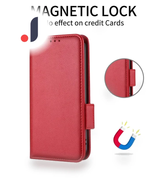 Stylish Litchi Texture Full Protection Wallet Leather Case with Stand — Phone Accessories, Smartwatch 2025