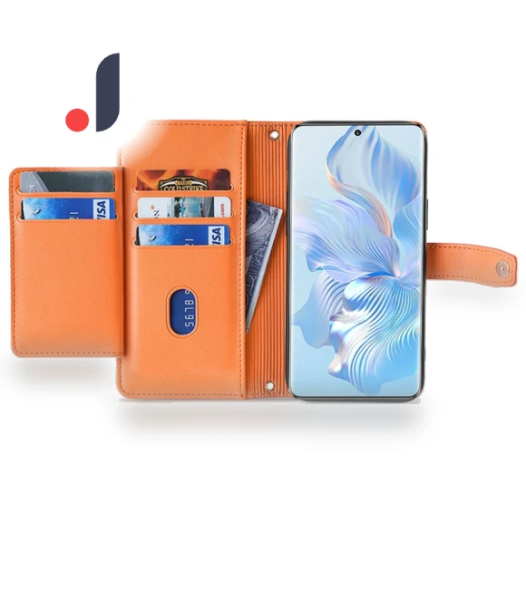 Zipper Pocket Wallet Anti-Drop Leather Phone Cover with 2 Straps — Basic Cases, Smartwatch 2025