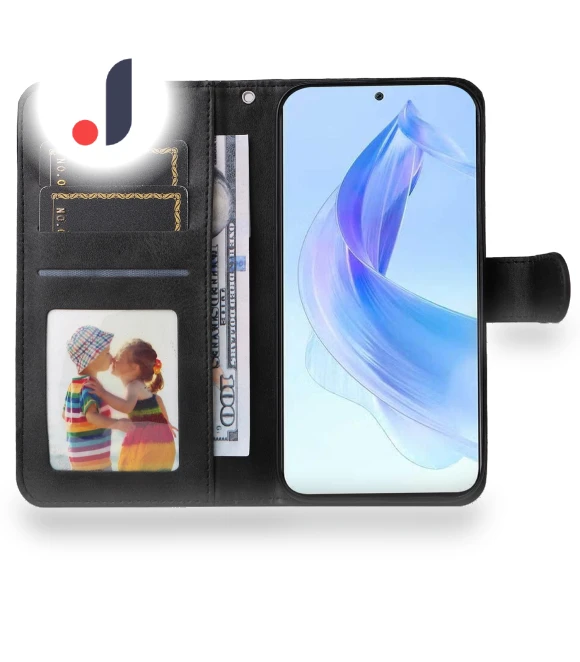 Calf Texture Anti-scratch PU Leather Wallet Stand Case with Strap — Basic Cases, Smartwatch 2025