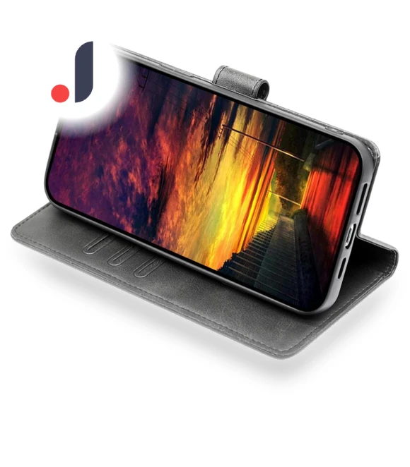 Calf Texture PU Leather Wallet Phone Cover with Magnetic Clasp — Flip Cases, Smartwatch 2025