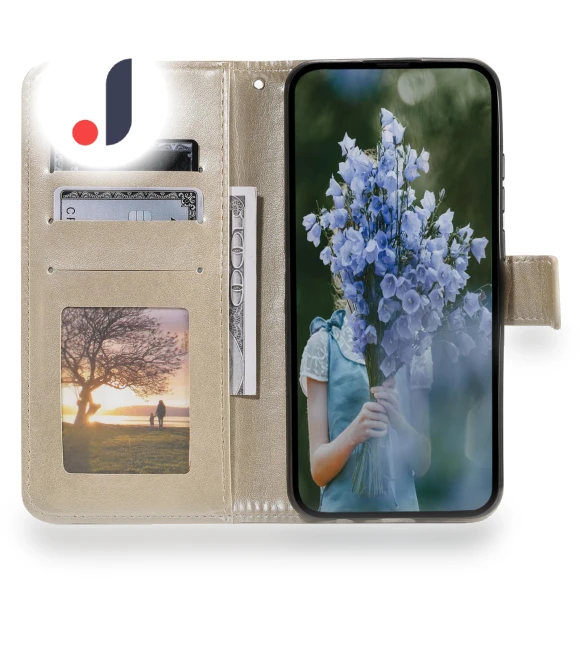 Imprinted Mandala Flower PU Leather Case Stand Wallet — Phone Accessories, Smartwatch 2025