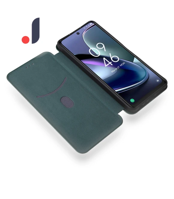 Leather Case Carbon Fiber Texture Stand Magnetic Closing Phone Cover — Basic Cases, Smartwatch 2025