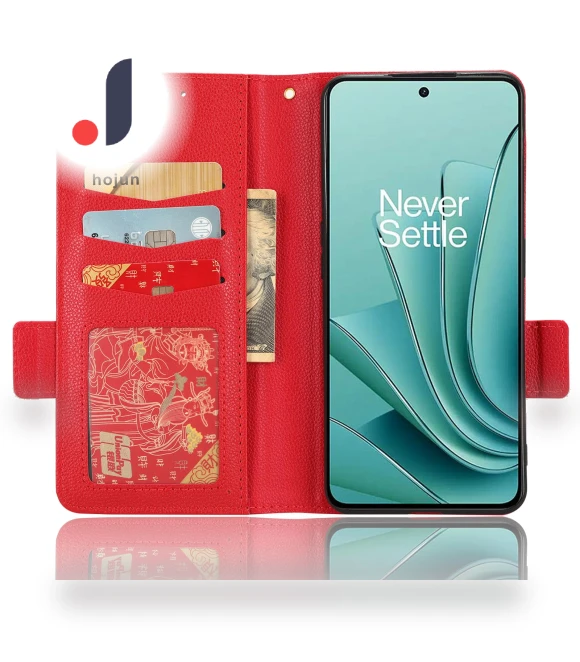 Litchi Texture Folio Flip Wallet Stand Phone Cover — Phone Accessories, Smartwatch 2025