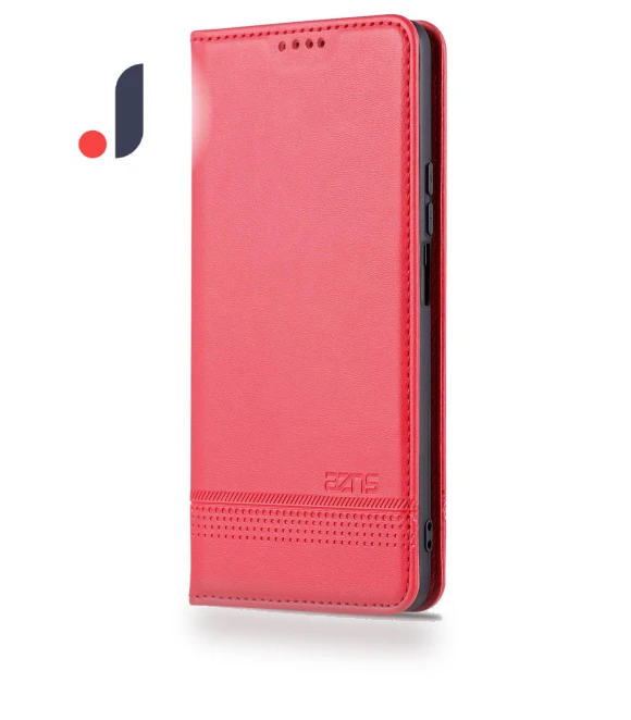 Magnetic Auto-absorbed Textured PU Leather Wallet Stand Protective Phone Case Cover — Flip Cases, Smartwatch 2025