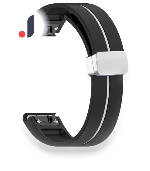Magnetic Silver Buckle Watch Strap — Smartwatch Straps, Smartwatch 2025