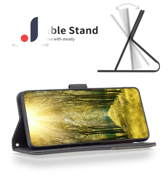 Phone Cases Wallet Stand Geometry Imprinted Leather Cover — Phone Accessories, Smartwatch 2025