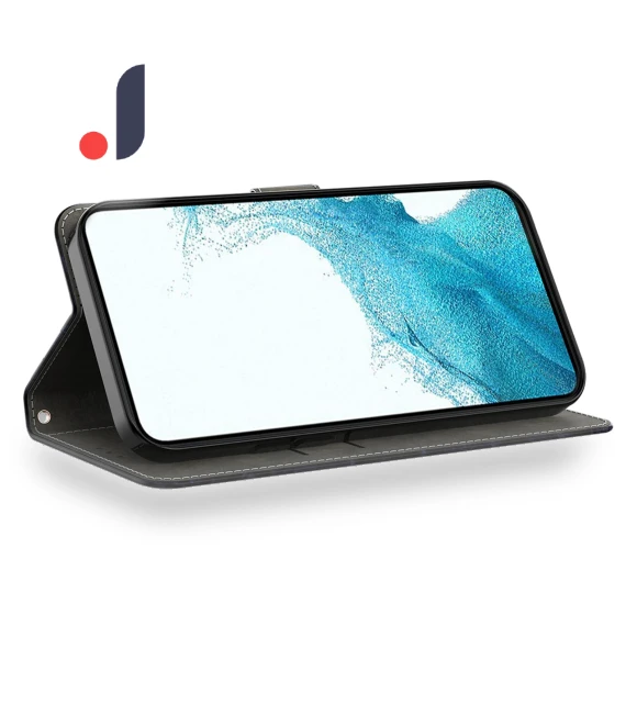 PU Leather Stand Case with Wrist Strap — Phone Accessories, Smartwatch 2025