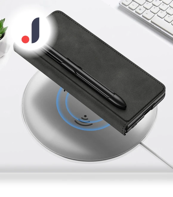 PU Leather Stand Cover with Pen Slot and Card Slot — Screen Protectors, Smartwatch 2025