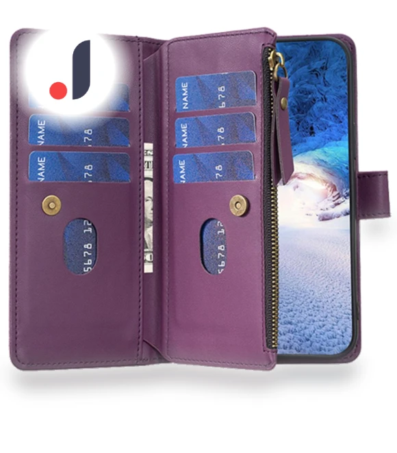PU Leather Stand Phone Case with Zipper Pocket — Basic Cases, Smartwatch 2025