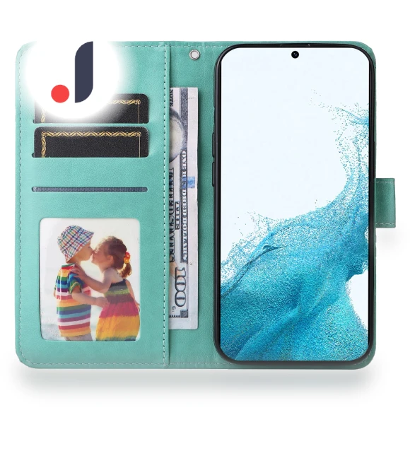 PU Leather Sunflower Imprinted Magnetic Closure Stand Wallet Phone Cover with Hand Strap — Phone Accessories, Smartwatch 2025