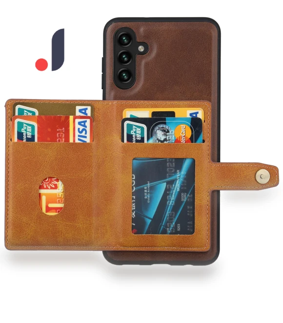 PU Leather+TPU Kickstand Cover with Card Slots — Phone Accessories, Smartwatch 2025