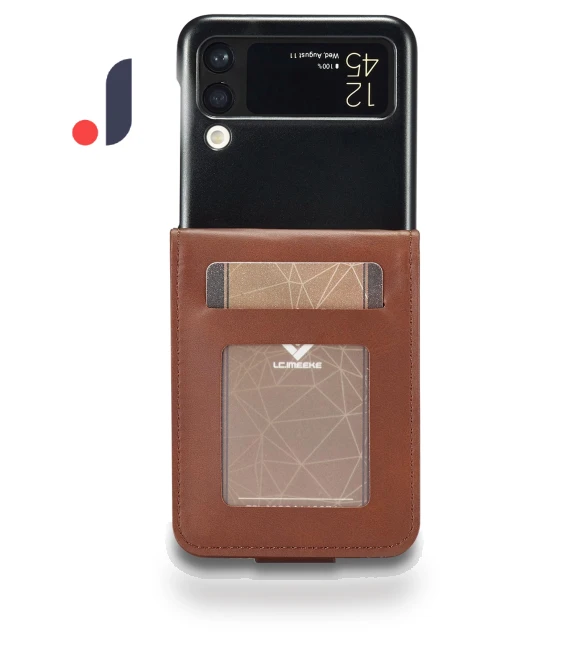 Textured PU Leather Folding Phone Case Stand Card Holder Protective Cover — Flip Cases, Smartwatch 2025