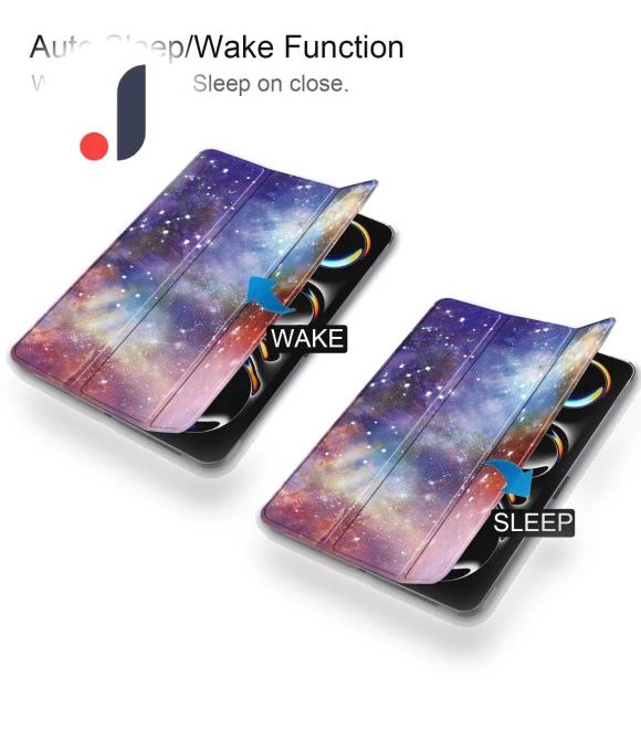 Trifold Stand Pattern Leather Tablet Cover — Protective Cases, Smartwatch 2025