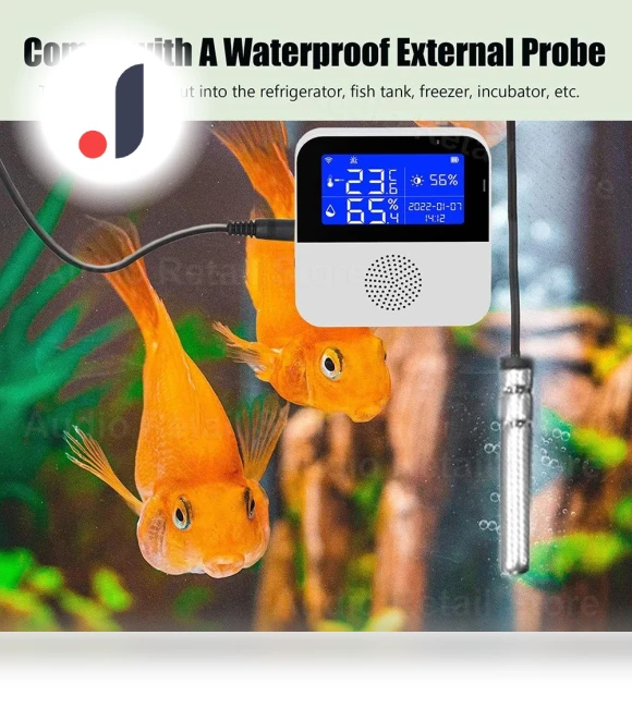 Wi-Fi Temperature and Humidity Sensor with Alarm — Home Climate Control, Leisure outdoor