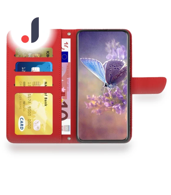 Butterfly Flower Imprint Leather Phone Cover with Shoulder Strap — Smartwatch Protectors, Samrtwatch Bands Straps