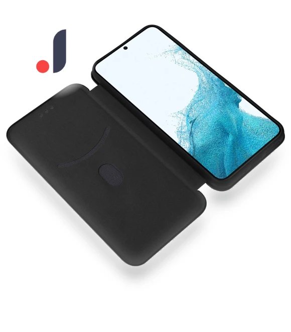 Carbon Fiber Texture Magnetic PU Leather Phone Case with Stand — Phone Accessories, Smartwatch 2025