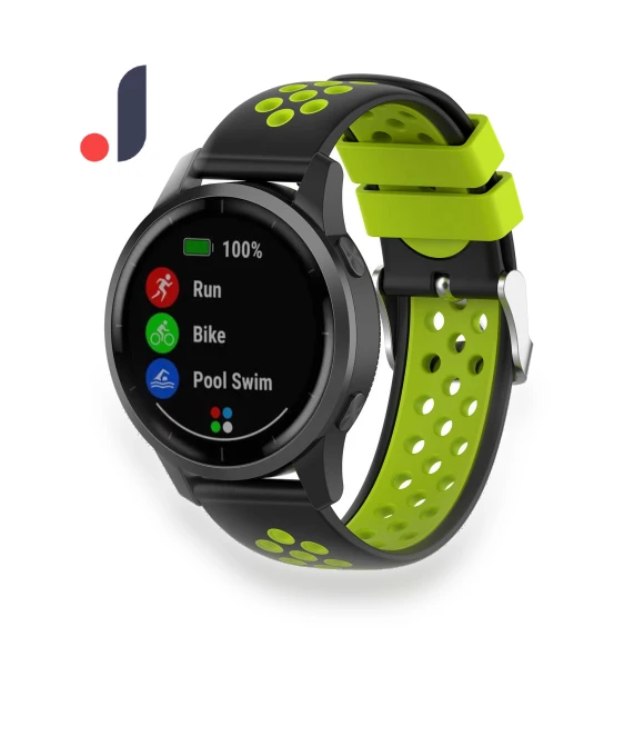 Dual Color Round Holes Silicone Smart Watch Replacement Strap — Fitness Bands, Smartwatch 2025