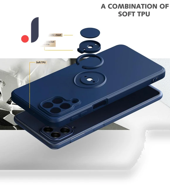 Finger Ring Kickstand Design Anti-scratch Cover Liquid Silicone Cell Phone Protective Case — Screen Protectors, Smartwatch 2025