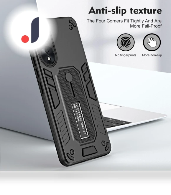 Hidden Kickstand Phone Cover with Silicone Ring Strap — Screen Protectors, Smartwatch 2025