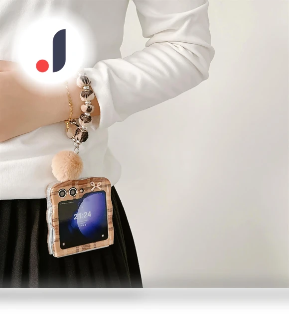 IMD Plaid Bowknot Pattern TPU Cover with Plush Hand Strap — Phone Accessories, Smartwatch 2025