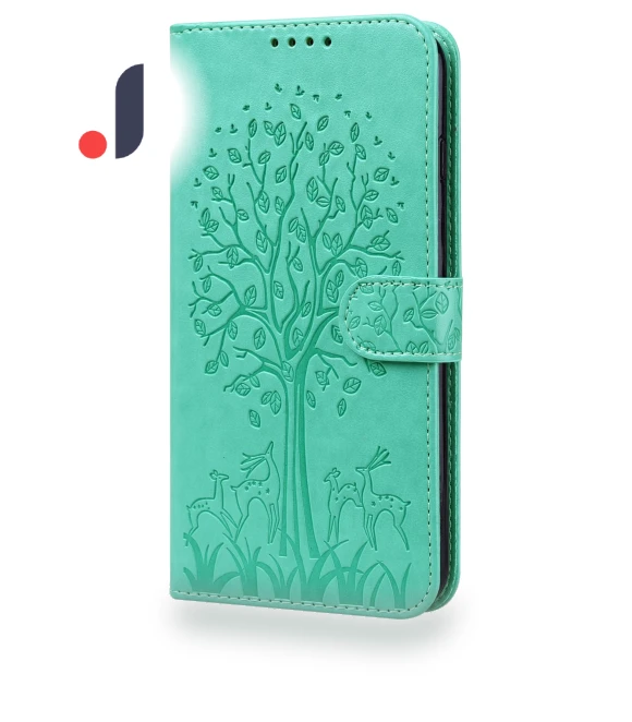 Imprinted Deer Tree Pattern Stand Wallet PU Leather Magnetic Shell Cover — Flip Cases, Smartwatch 2025