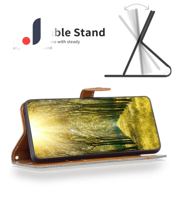 Jeans Cloth Texture Leather Wallet Mobile Cover with Stand — Phone Accessories, Smartwatch 2025